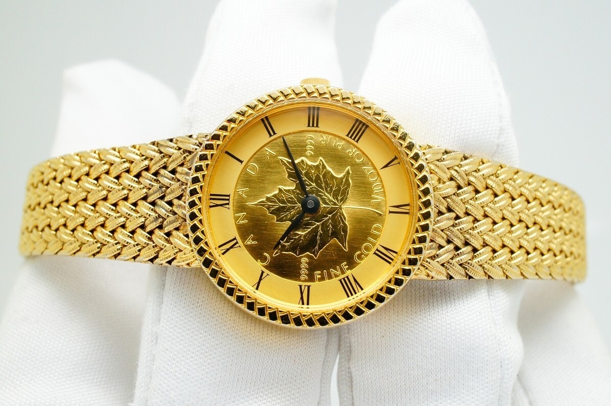 rare Canada FINE GOLD 1/10 OZ 9999 Maple Leaf Coin Watch rare Canada FINE GOLD 1/10 OZ 9999 Maple Leaf Coin Watch