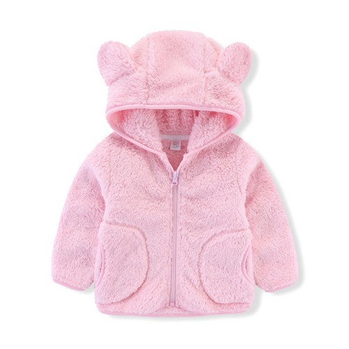 Kids Baby Warm Girls Boys Flannel Winter Fleece Jacket Sweatshirt Hooded Coat US - Picture 18 of 22