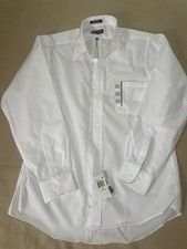Chaps Classic Fit White Dress Shirt 16 34/35 Point Collar NWT