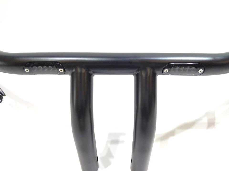 Demon's Cycle NEGRO 8" RISE 1-1/4" BARRAS EN T con intermitentes LED INCORPORADOS 6008-B Foto 3 de 4
