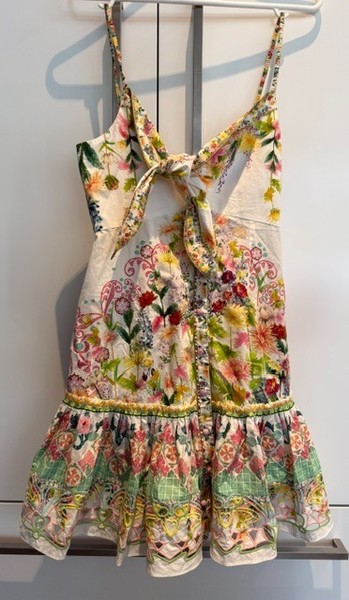 CAMILLA CALL OF CATALONIA TIE FRONT SHORT DRESS SIZE S AUTHENTIC AS NEW
