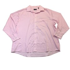 Chaps Mens Pink Dress Shirt 34/35 Long Sleeve Button Down Cotton