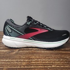 Brooks Ghost 14 Womens Size 10 Running Shoes Black Green