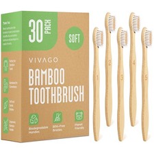 BPA-Free Soft Bristle Toothbrushes - 30 Pack