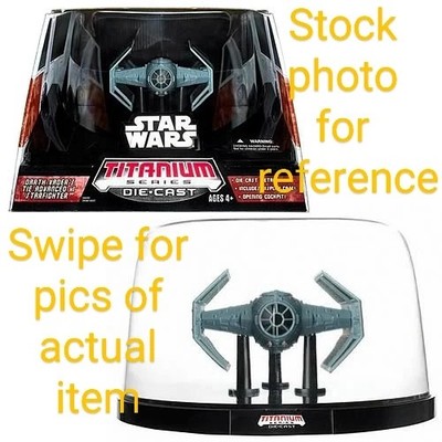 Star Wars Titanium Die Cast Deluxe Darth Vader's Tie advanced fighter New in box