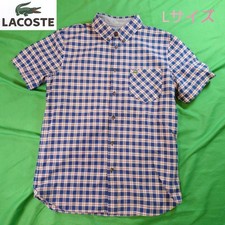 Vintage LACOSTE Short Sleeve Shirt M Checkered Regular Fit