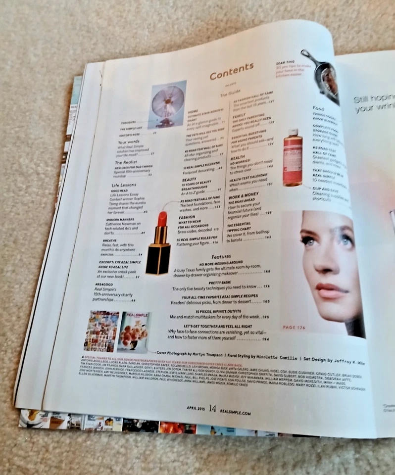 Real Simple Magazine April 2015 Special 15th Anniversary Issue - Image 4 of 4