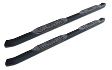 Raptor Series 4" Black Oval Curved Step Bars for 08-19 Chevrolet Silverado 3500