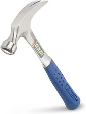 Hammer - 12 Oz USA Made Straight Rip Claw Hammer with Smooth Face & Shock Red...