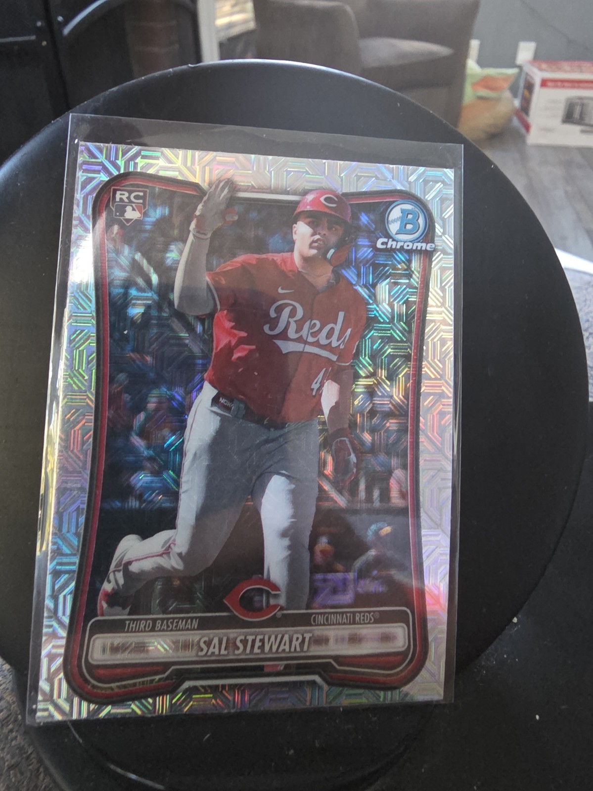 2026 Topps Bowman Sal Stewart #6 Chrome Mojo Refractor Rookie Cincinnati Reds