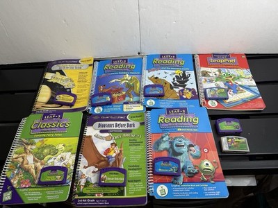 LeapFrog LeapPad Leap Reading Books Cartridges Lot Scooby Doo Disney Magic Bus
