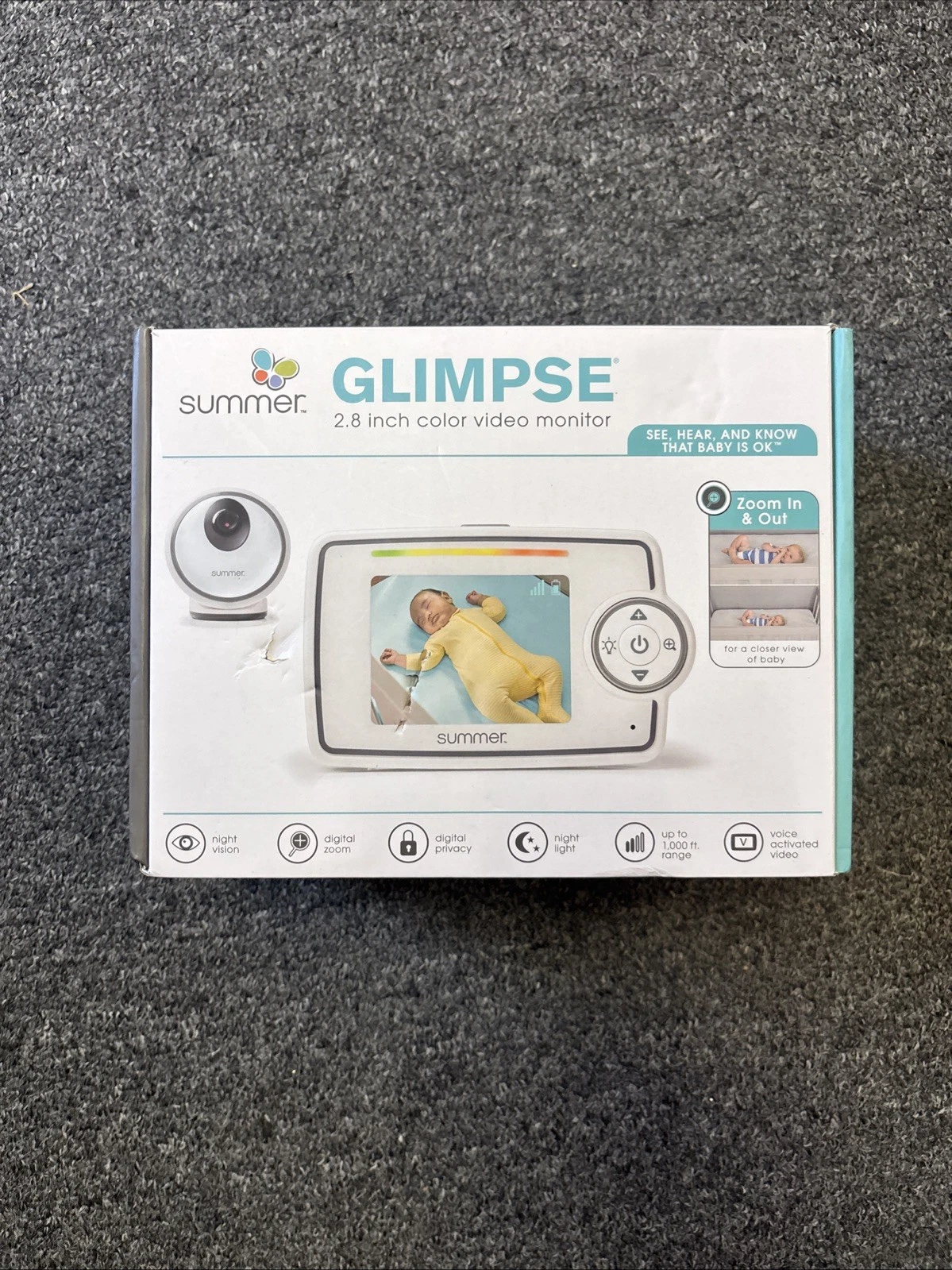 Summer Glimpse 2.8' Color Video Baby Monitor Digital Zoom Night Vision 36190A