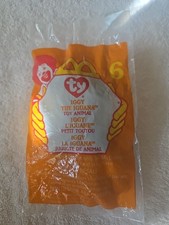 1999 McDonald  s Happy Meal TY Iggy The Iguana Teenie Beanie Baby Sealed 6