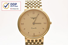 Vintage 1990s N MINT Longines 150 3416 Gold Quartz Men's Watch From JAPAN