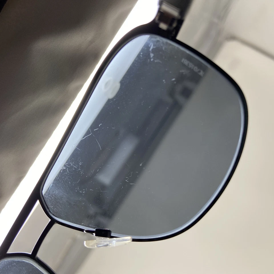 EMPORIO ARMANI EA 2025 3001/81 64-13 BLACK W/ POLARIZED Gray Lens Sunglass T799 - Image 2 of 4