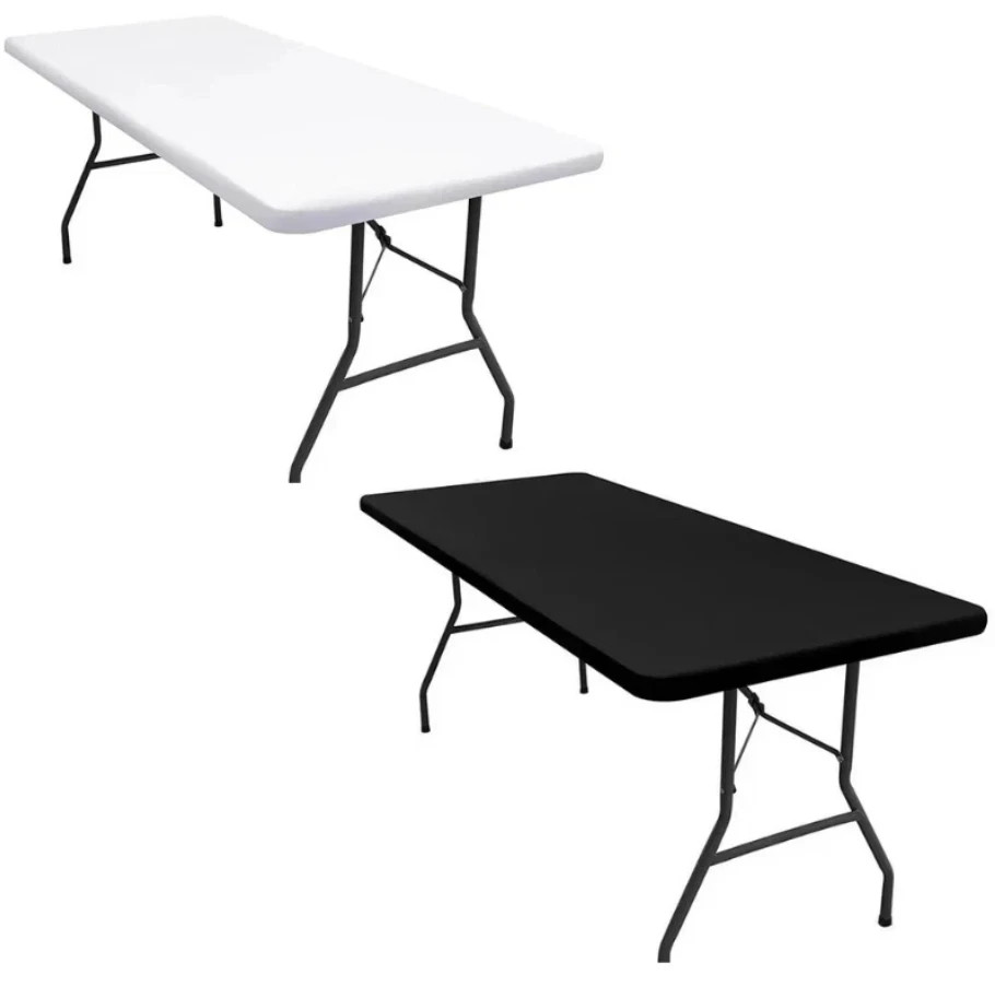 6 Ft Plastic Folding Table cloth for Indoor/Outdoor Dining & Partiesf