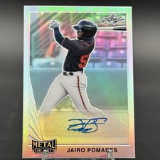 2021 LEAF METAL DRAFT JAIRO POMARES RETRO SILVER ROOKIE AUTO