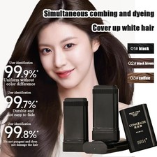 Cover White Hair with Hair Color Stick for Men Women Portable 2-in-1 Comb Design