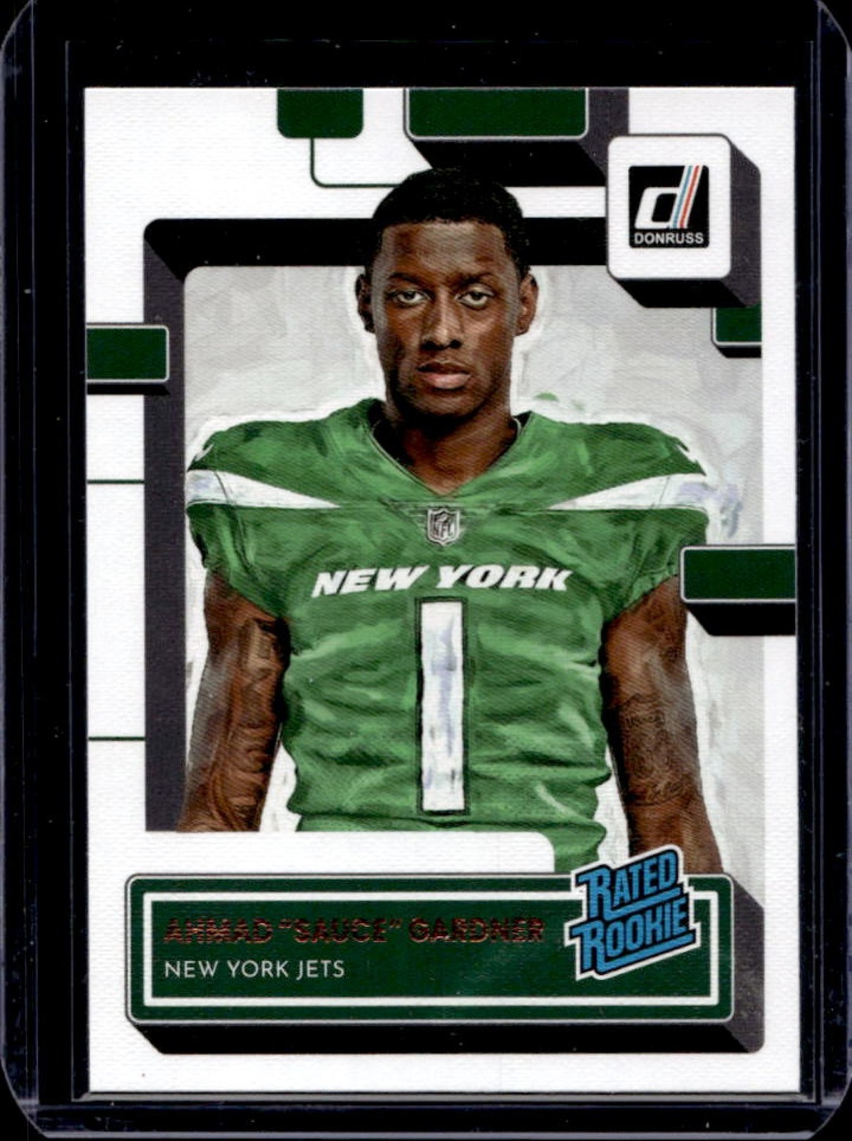 2022 Donruss Ahmad "Sauce" Gardner Rated Rookie Portrait RC #328 Jets