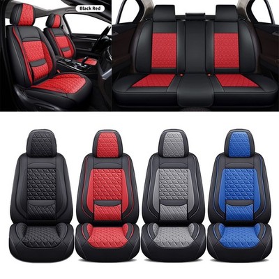 For GMC Sierra 1500 2500HD 3500HD 5-Seat Leather Seat Covers Full Set Front Rear