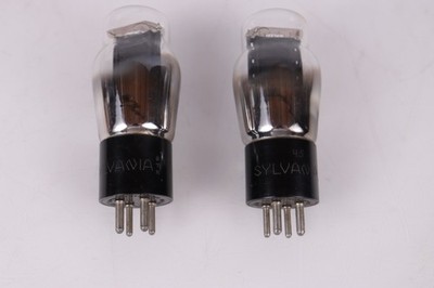 Pair Sylvania 45 Vacuum Tubes   Vintage Triodes    Tested