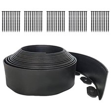 33FT Edging for Landscaping, 4 Inch Landscape Edging with 50 Spikes, Flexible...