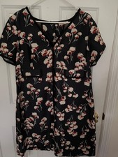TORY BURCH KENZIE DRESS FIELD FLOWERS NAVY SIZE  14 NEW