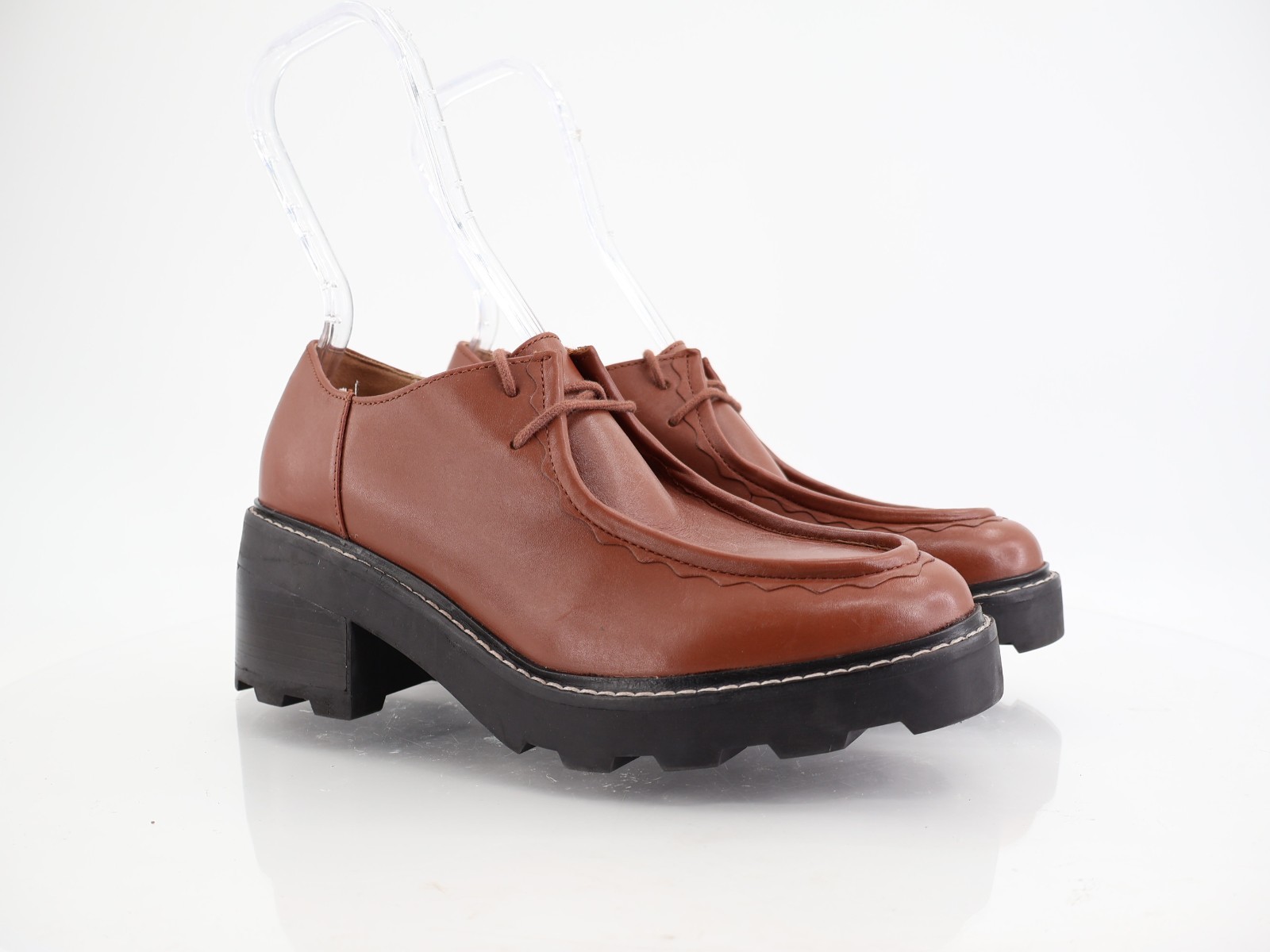 SAOLA Stivali da donna Madewell The Hempstead Desert taglia 9 5 in pelle marrone suola a strappo pizzo