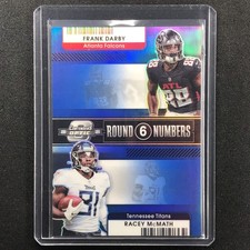 2021 Contenders Optic Frank Darby Racey Mcmath Round Numbers Blue 72/99
