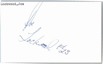 1980's -Joe Lockwood- Signed/Autograph/Auto Index Card New York Rangers NHL