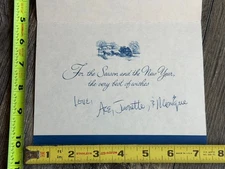 KISS Christmas Card ACE FREHLEY Jeanette Monique Vintage Kiss Memorabilia