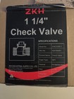 ZKH (2PCS) 1 1/4"  NPT Horizontal Check Valve, Stainless Steel Non Return- NEW — photo 2