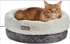 K&H Pet Products Heated Cat Dog Bed Indoor, T...