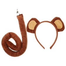 Amosfun Monkey Ear Headband and Tail Set Monkey Cosplay Costume Outfits Acces...