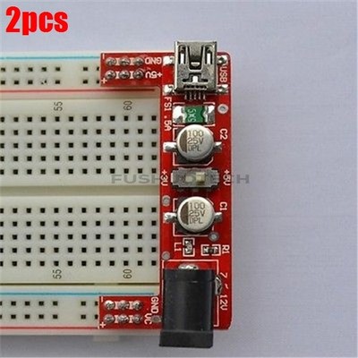 2Pcs (No Breadboard) For Arduino Breadboard Power Supply Module 5V/3.3V Ic Ne mo