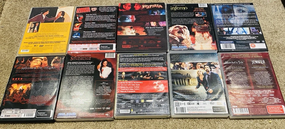 DARIO ARGENTO - GIALLO ITALIAN HORROR COLLECTION X 12 FILMS - EXCELLENT COND - Image 2 of 2