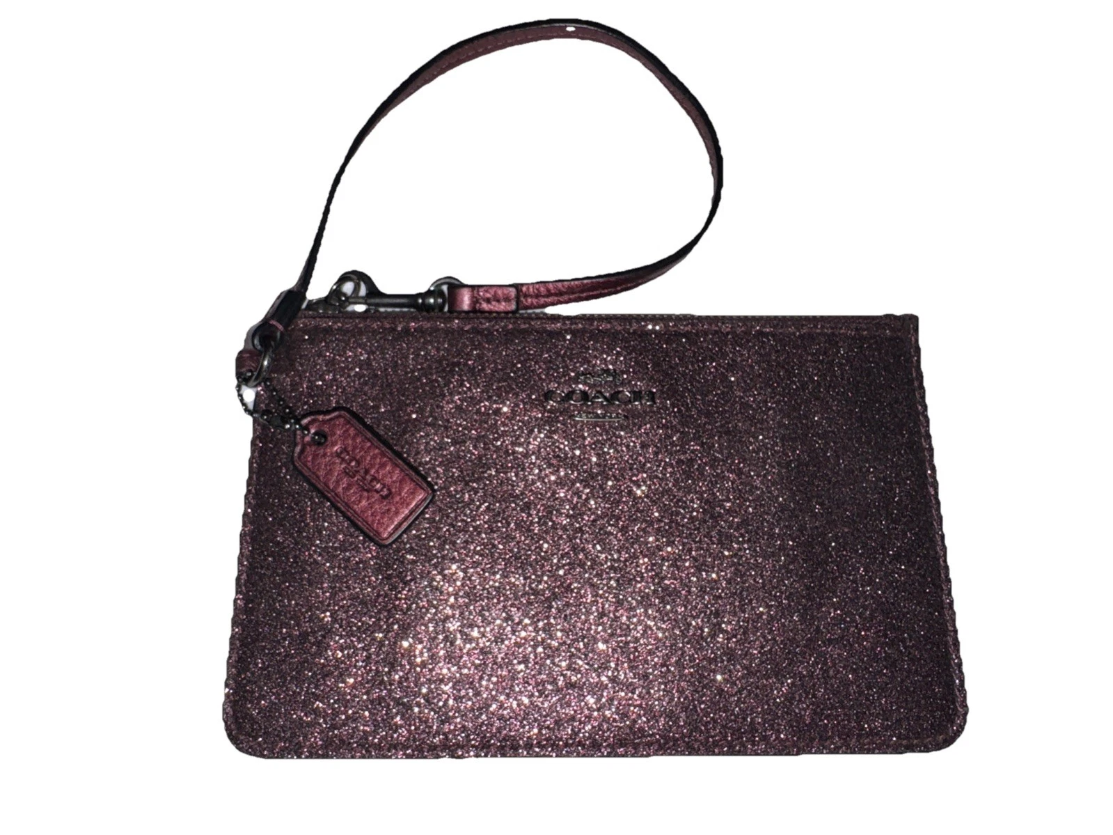 Bracciale Coach ciliegia bordeaux glitter! Nuovo senza etichette!
