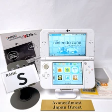 【Dual IPS w/Box】New Nintendo 3DS XL LL Pearl White NTSC-J Console Rank S Tested