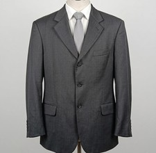 Giacca Uomo LANEROSSI Pura Lana Vergine Grigio Antracite Taglia 48 - Vintage