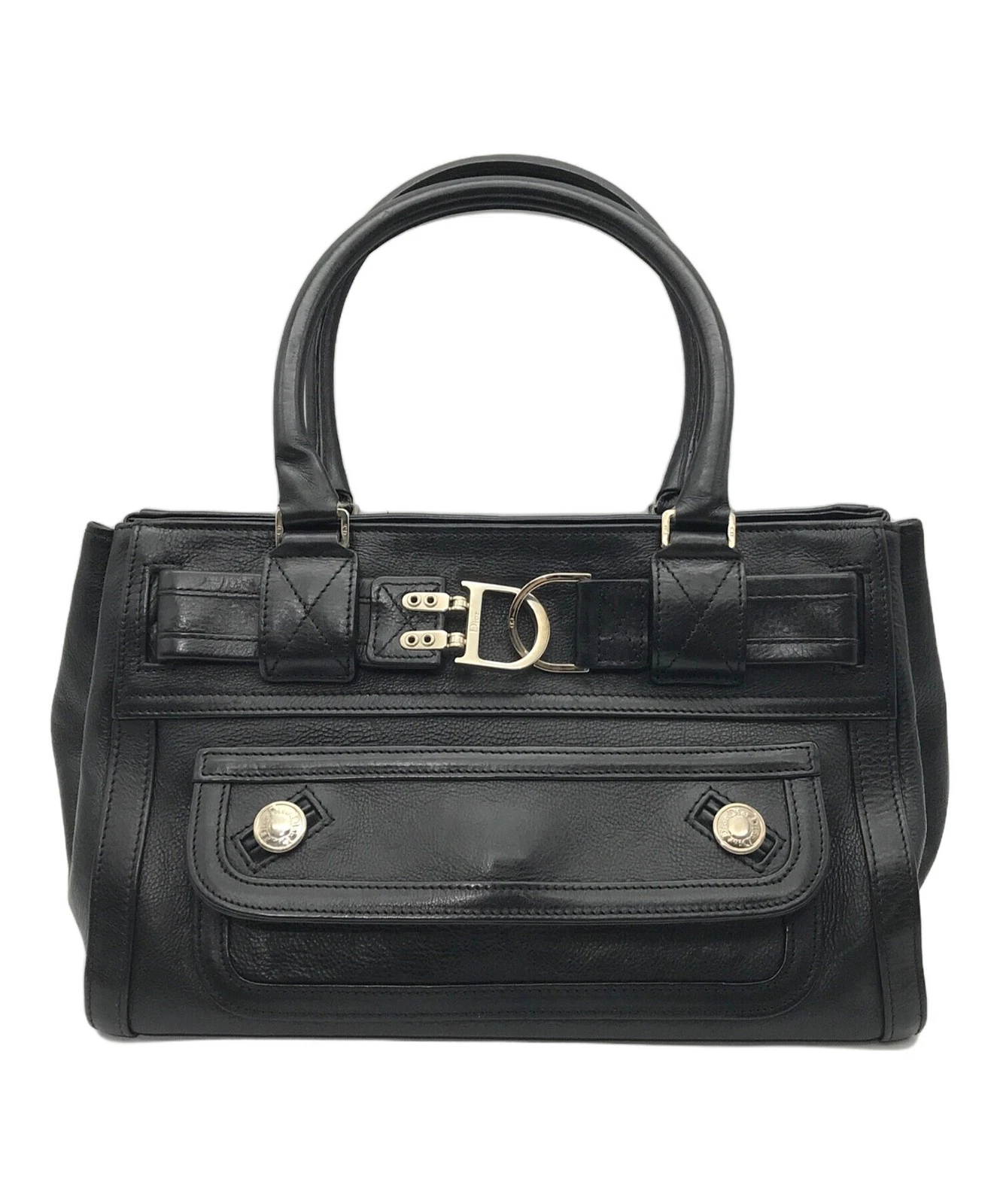 Sac Christian Dior logo CD une poignée noir