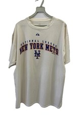 Majestic New York Mets MLB T-Shirt 2009 White Large 23x46 72