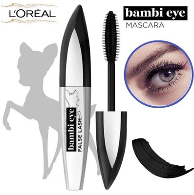 L'Oreal Bambi Eye False Lash Mascara - wischfest, Borstenbürste - extra schwarz