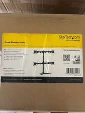 StarTech.com ARMBARQUAD Quad Monitor Stand, Monitors up to 27" (17.6lb/8kg