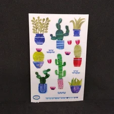 Mrs. Grossman's Lot of 1 Sheet  Brand New Package ~Collaged Cacti~ 2016 Stickers