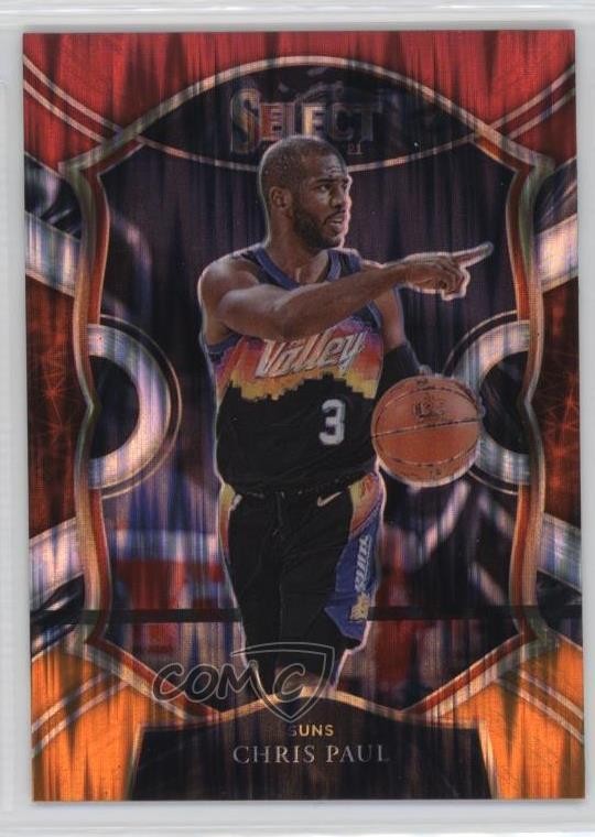 2020-21 Panini Select Concourse Red White Orange Flash Prizm Chris Paul #10 1qd1