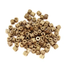 120pcs M3 X 3 X 5mm Female Press In Thread Brass Heat Set Inserts Embedment Nuts