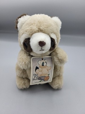 The Potbellies Brown Raccoon Stuffed Animal No Tail No Cloth Tag 