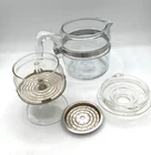 Vintage Pyrex Flameware 7754-B Glass Percolator Coffee Pot 2-4 Cup Complete