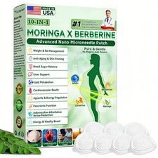 Moringa  Berberine 10-IN-1 Advanced Nano Microneedle Patch - 7pcs/box 1-3 BOX 