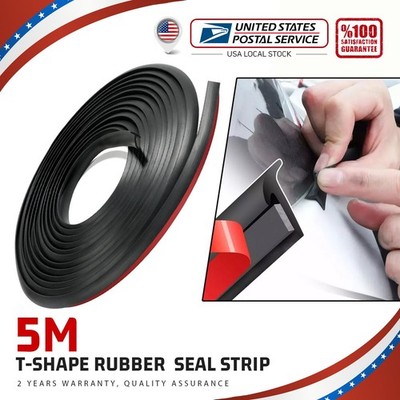 5M T-shape Universal Dustproof Pickup Truck Tailgate Rubber Seal Strip Tape